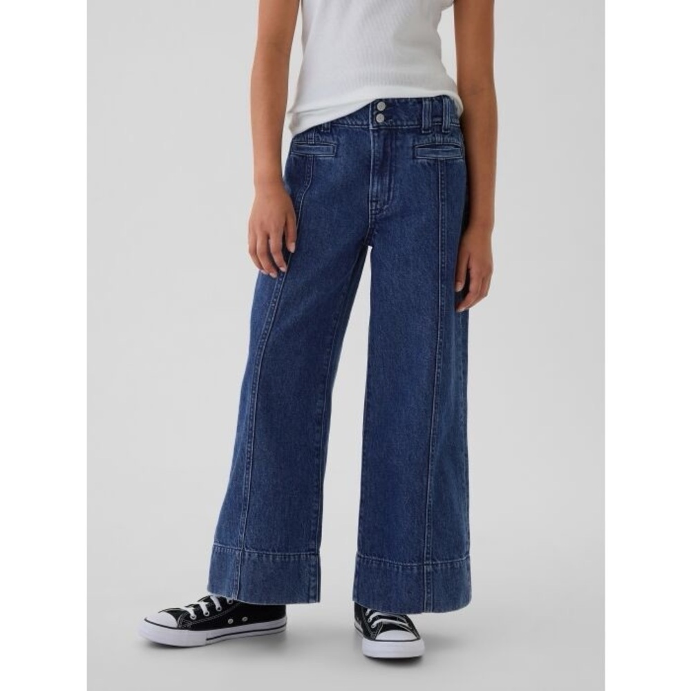 Gap Kids High Stride Ankle Jeans Girl’s Size 10 Blue High Waist Loose Fit NWT